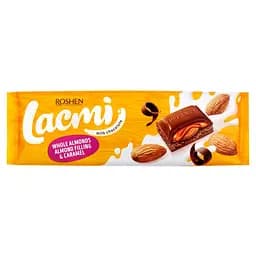 Шоколад молочный Roshen Lacmi с целым миндалем и карамелью 300 г (822446)