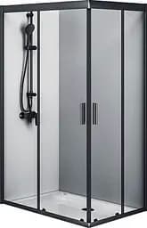 Душевая кабина Am.Pm Gem Twin Slide 120x80 см стекло прозрачное black matt W90UG-404-120280-BT, Черный матовый, Универсальная, прозрачная