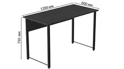 Комп'ютерний стіл Курт 75x120x60 чорний ДСП Сосна Кембра 16мм FRD-103916 - мініатюра 9