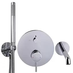 Змішувач для ванни вбудований TOPAZ LOFT TLF 32202-H39-C одноважільний хромований з ручною лійкою для душу - мініатюра 10