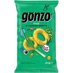 Кукурудзяні кільця Gonzo зі смаком цибулі 150 г (903644)