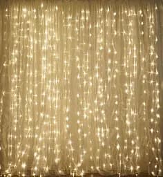 Гірлянда водоспад 320 LED 5mm 3м/2м теплий колір на прозорому дроті - мініатюра 2