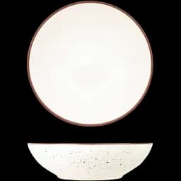 Чаша для супу керамічна Well Done 20 см біла мармурова (WD-5012W)