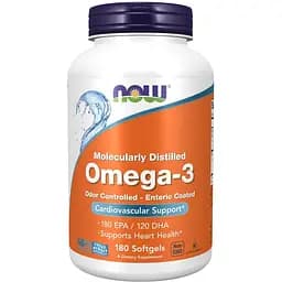 Жирні кислоти Now Molecularly Distilled Omega-3 180 капсул