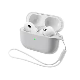Силіконовий чохол для навушників Apple AirPods Pro 3, Silicone Case with straps, прозорий, захисний чохол з ремінцем, ультратонкий і легкий, повний захист, з підвіскою, м"який силікон, ArmorStandart (ARM88300)