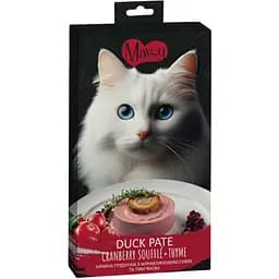 Ласощі кремові для котів Mavsy у вигляді паштету з качиної грудинки, журавлинового суфле та тим'яну 15 г