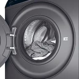 Пральна машина Haier фронтальна, 9кг, 1400, A+++, 60см, дисплей, пара, інвертор, люк чорний, прямий привод, сріблястий (HW90-B14939S8) - мініатюра 7