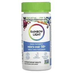 Мультивітаміни для чоловіків Rainbow Light Men's One 50+ High potency 60 вегетаріанських пігулок