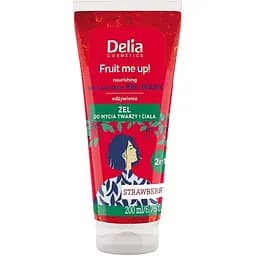Гель для миття обличчя та тіла Delia Cosmetics Fruit Me Up! з ароматом полуниці 200 мл