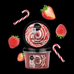 Скраб для тіла Карамельна паличка Карамель та Полуниця Organic Shop 250 мл