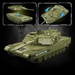 Конструктор танк на радіокеруванні Mould King танк MIA2 Main Battle Tank   для дорослих та дітей військова техніка 1168 деталей - мініатюра 4