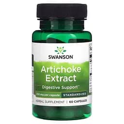 Екстракт листя артишоку Swanson Artichoke Extract 250 mg, 60 капсул