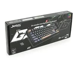 Клавиатура игровая механическая беспроводная JEDEL WKL102 Tri-Mode Hot-Swap Swich Black - мініатюра 4