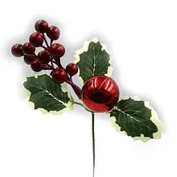 Декоративна прикраса Ягоди, 28 см, 10 шт.