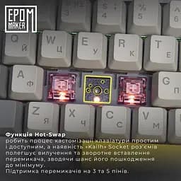 Клавіатура Epomaker Shadow-X Flamingo Black механічна бездротова (SHX-B-F) - мініатюра 12