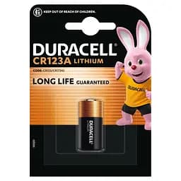 Батарейка Duracell CR 123 / DL 123 * 1 (5000394123106 / 5000784) - мініатюра 2