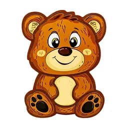 Дитячий пазл-вкладиш "Ведмедик" PuzzleOK Puz-22956, 10 елементів