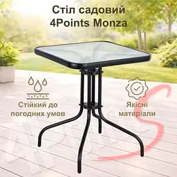 Комплект садових меблів 4Points Riva-3 з квадратним столом 60х60х70см