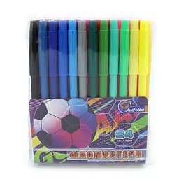Фломастери Josef Otten Футбол 24 кольори, односторонні, ПВХ