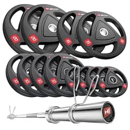 Набор олимпийский Hop-Sport PRO 145 кг с грифом 165 см