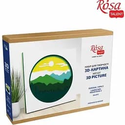 Набір картина 3D Rosa Talent Пейзаж Гори МДФ ґрунтоване 7 шарів 30х30 см  - мініатюра 2