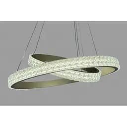 Підвісна люстра LED у спальню Linisoln 1956-60x40 металевий, акриловий, кольору шампань, діаметр 60x40 см, висота 50-120 см