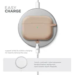 Силіконовий чохол для навушників Apple AirPods Pro 3, Hang Case, пудровий, ультратонкий захисний кейс товщиною 2 мм, захист від подряпин, пилу та ударів, компактний, з карабіном для кріплення, ArmorStandart (ARM88314) - мініатюра 7