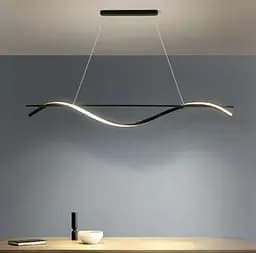 Удлиненная линейная светодиодная люстра в черном корпусе 120 см Ст. NO8-1200L BK | Line F