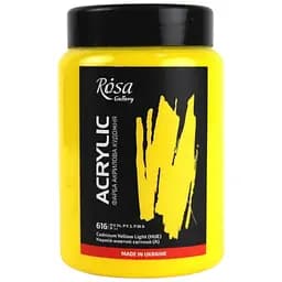 Краска акриловая Rosa Gallery Кадмий желтый светлый 616, 400 мл