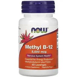 Вітамін В12 Now Foods 5000 мкг 60 льодяників
