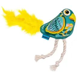 Игрушка для кошек Barksi Попугай с колокольчиком и перьями 11х8 см