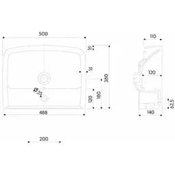 Раковина Kolo Rekord 50X38 K91952000 - мініатюра 3