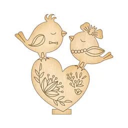 Фігурка для розфарбовування та декорування "Закохані пташки" FDZ-089