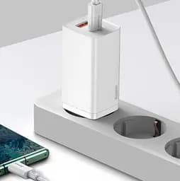 Мережевий зарядний пристрій Baseus GaN2 Lite Quick Charger C+U 65W White (CCGAN2L-B02) [78683] - мініатюра 6