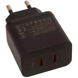 Мережевий зарядний пристрій Hoco N35 2 виходи Type-C PD 45 W білий