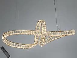 Люстра подвесная LED Diasha золото 85 Вт пульт 15м²