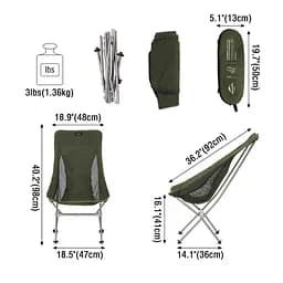 Стілець складаний Naturehike YL06 NH18Y060-Z зелений - мініатюра 3