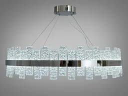 Люстра стельова LED Luminex Diasha 828/800CH, 90W, кришталь, хром, для кухні, вітальні, коридору