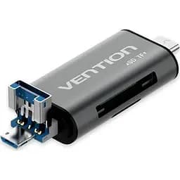 Кардрідер Vention USB3.0 Multi-function Card Reader сірий Metal Type (CCHH0)