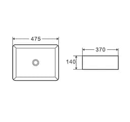 Раковина накладна Mixxus Premium Quadro-0101 (MP6487) - мініатюра 2