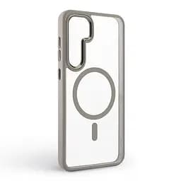 Чехол Samsung Galaxy S24 Plus 5G (SM-S926), Unit MagSafe, серый, прозрачный, магсейф, противоударный, магнитный, панель-накладка с поддержкой MagSafe, с поддержкой беспроводной зарядки, TPU+PC, защита всего корпуса, ударопрочный, ArmorStandart (ARM74866) - мініатюра 2