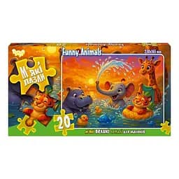 Дитячі м'які пазли Funny Animals S20-10-13, 20 елементів