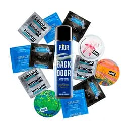 Набор презервативы 12 шт + лубрикант Pjur back door для анального секса 30 мл (ROZ6400230283)