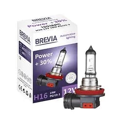 Галогенова лампа Brevia H16 12V 19W PGJ19-3 Power +30% CP(12016PC)