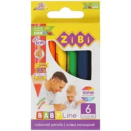 Карандаши цветные ZiBi Mini Jumbo Baby Line 6 шт. (ZB.2450)