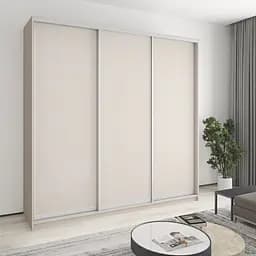 Шафа-купе тридверна MebelStar Уні AL 3ДСП 240x45x240 см Кашемір (MBS-1906)