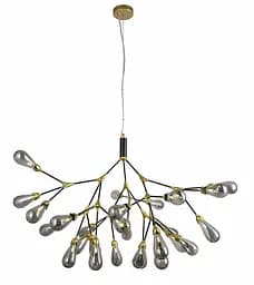 Люстра стельова Levistella 918LP268-27 BK+BK, G4, 27 плафонів, чорний метал, сучасний стиль