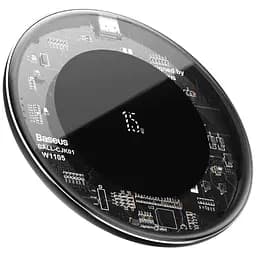 Бездротовий зарядний пристрій Baseus Simple Wireless 15W Charger Type-C Version Transparent (WXJK-BA02) [78281]