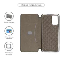 Чехол-книжка для Motorola G06 4G/G06 Power 4G, G-Case, черный, кожаный чехол-книжка из экокожи (PU) и TPU, с магнитом, с подставкой и вместительным кардхолдером, противоударный, защита всего корпуса, ArmorStandart (ARM89103) - мініатюра 3