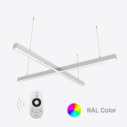 Керований світлодіодний світильник X-LED 80ВТ x-подібний (хрест) ral (855*855*43) LSNKr-80dc